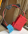 Red Ride On Toy Battery Converter Adapter For 18V M18 Style Batteries with 12AWG Wire Harness and 30A Fuse Protection