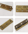 Antique Bronze Mini Folding Butt Hinges 12 Pack For Wood Doors And Small Boxes 60x34mm Pre Drilled With Screws