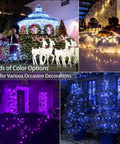 164 Ft 500 LED RGB Color Changing String Lights With Remote Dimmable Indoor Outdoor Fairy Lights on holiday decor