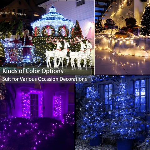 164 Ft 500 LED RGB Color Changing String Lights With Remote Dimmable Indoor Outdoor Fairy Lights on holiday decor
