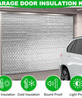 Heavy Duty Pre Cut Garage Door Insulation Kit With Reflective Bubble Foil For Double Doors installed on garage door.