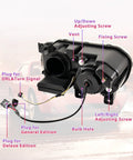 Back view of LED Headlights For Dodge Challenger 2008 2014 Full Projector Headlamps With Halo White DRL And Amber Turn Signals