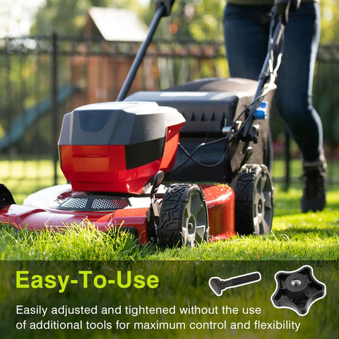 DIY Friendly Handle Knob And Screw Bolt Kit for Lawn Mowers in use on grass