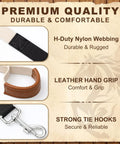 Two Pack 30 Foot Horse Driving Lines For Cart Training And Ground Driving, cotton web with leather grip and brass snaps