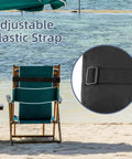Two Pack Outdoor Chaise Lounge Headrest Pillows With Adjustable Straps Water Resistant Patio Pillows on Beach Chair