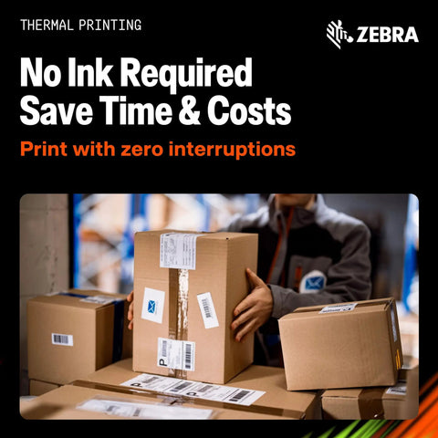 Rugged Compact Thermal Industrial Printer With 4 Inch Width 203 DPI Resolution Zero Ink Hassle Setup Works Like A Champ In Tight Warehouses, printing shipping labels on boxes.