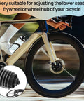 Seven Size Bike Headset Spacers Set For Mountain And Road Bikes With Precise Height Adjustment shown near cyclist on road bike
