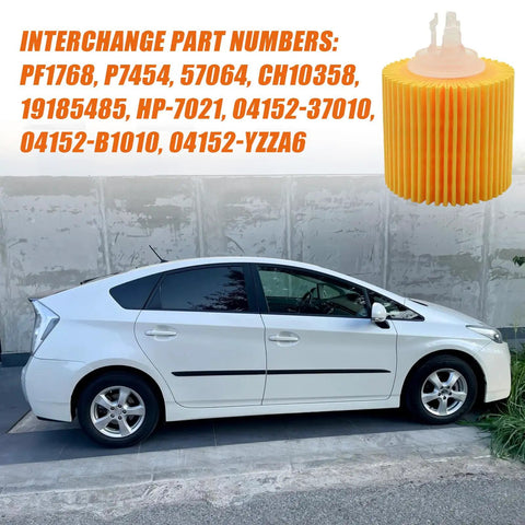 Oil Filter Kit Replacement For Toyota Prius 2010-2020, Corolla 2009-2018, Matrix 2009-2014, Scion XD 4 pack and Toyota Prius car.