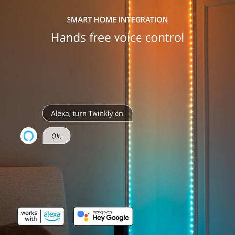 Dots LED String Lights An App Controlled Flexible Color Changing Mood Decor With 60 RGB Segments 200 LEDs On Smart Home Wall