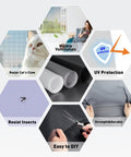 Pet Resistant Window Screen Replacement Mesh 48W X 99L 2 Pack Durable Polyester DIY Repair Kit for sliding doors