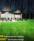 Crazy Bright 150W LED Shop Light 18000LM 6000K Daylight Waterproof IP66 Outdoor Garage Bay Lights illuminating yard