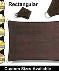 10x12 Brown Outdoor Shade Sail Canopy With UV Resistant Permeable Fabric For Patio Garden Backyard Pergola Carport And Lawn Shelter 185 GSM HDPE Easy Install Ropes Blocks 95% Of UV Rays