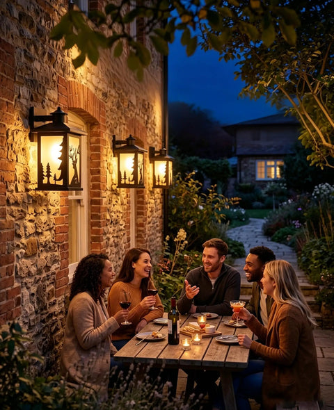 Two Pack Outdoor Wall Sconce Lights Waterproof Exterior Porch Fixtures with Rust Resistant Metal Housing and Frosted Glass