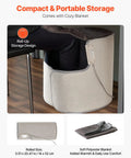 Under Desk Rollable Foot Warmer Pad With Remote, cozy heater in storage mode with included blanket, ideal for home