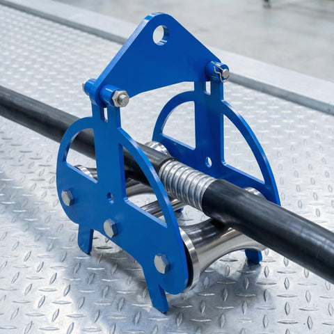 Heavy Duty Cable Puller Sheave For Smooth Wire Rope Pulling And Cable Feeding Industrial Grade Workhorse Wheel On Steel Frame