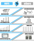 Comparison of 410 Stainless Steel Self Tapping Screws Kit 420 Pieces Sizes 8 And 10 Truss Head with other screws