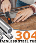 Yluvaok 5pcs 1/8 in OD × 10 in 304 stainless steel tubes being cut on a wooden workbench