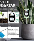 All In One 2 In 1 Soil Moisture and pH Meter with Dual Dial Display for Easy Plant Care in use with indoor potted plant