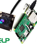 4K USB Camera With 170 Degree Fisheye Lens And Built In Microphone, Ultra HD 3840x2160 At 30FPS, IMX317 Sensor connected to circuit board