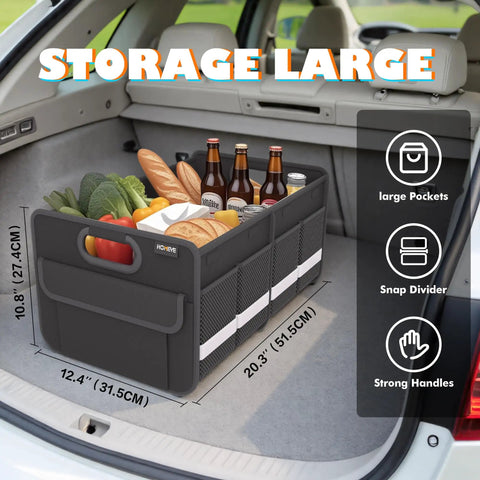 Trunk Organizer For Your Car Storage Foldable And Waterproof With Reinforced Handles Multi Compartment Design Collapsible