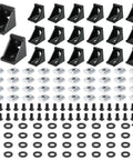 20 Piece 4040 Aluminum Extrusion Profile Heavy Duty Connector Kit with corner brackets, M8 T-slot nuts, bolts, washers, and wrench for 20S aluminum rail