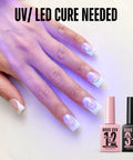 2 In 1 UV Nail Glue And Builder Gel Top Coat Kit With Cat Eye Effect Magnet Included Hema Free For Press On Nails Rock Solid Bond And Builder Gel Strength For Natural Nails used on nails under UV light