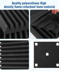 Quality polyurethane 12x12x2 inch Killer 50 Pack Sound Proof Foam Panels For Walls with sticky peel and stick mount.