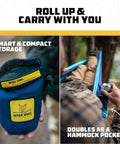 Single Camping Hammock For Outdoors, Backpacking And Travel Gear in a smart and compact storage pouch.