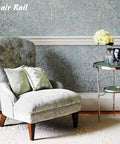 Self Adhesive Baseboard Trim Kit With Peel And Stick Design Hardened Yet Flexible Caulk And Chair Rail Molding with elegant decor.