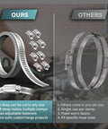 cut-to-fit stainless steel hose clamps kit with adjustable fasteners for versatile use in automotive and DIY projects