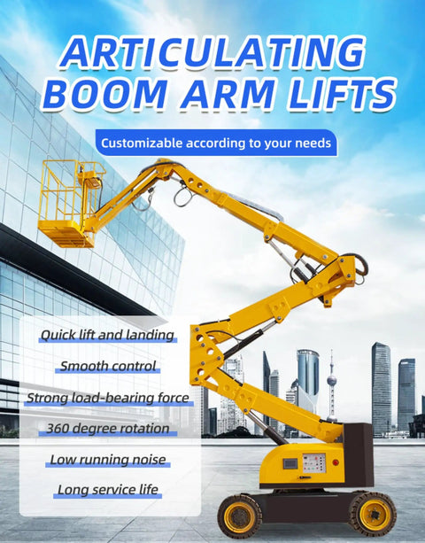 Slick Towable Articulated Boom Lift For Killer Outreach And Heavy Duty Aerial Work Platform Built Tough For Cramped Indoor Spaces And Quick Building Maintenance Projects