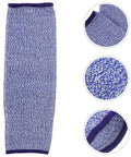 Premium Cut Resistant Arm Sleeves 2 Pack Blue Anti Cut Forearm Guards For Industrial Work Heavy Duty Job Site Hustle Legit Workshop Protection, detail of blue nylon blend sleeve.