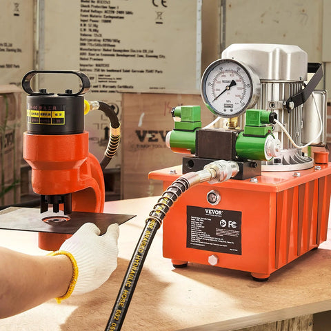 VEVOR 10000 PSI hydraulic electric pump, double-acting, 750W copper motor with 8L power pack