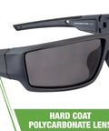 Crossfire Cumulus Premium Safety Eyewear With Aluminum Gray Frame And Smoke Lenses For Unisex Comfy All Day Fit