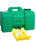9-Gallon Eyewash Station With Wall Mounted V Sign, OSHA ANSI Compliant, Gravity-Flow Design, front view