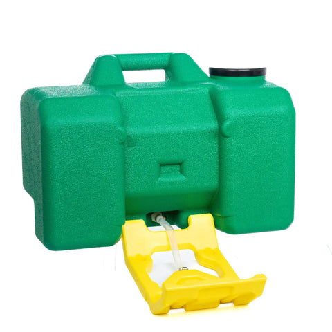 9-Gallon Eyewash Station With Wall Mounted V Sign, OSHA ANSI Compliant, Gravity-Flow Design, front view