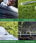 Heavy Duty 6 Inch Landscape Staples 25 Pack, 11 Gauge Galvanized U Shaped Pins for sod anchoring, landscape fabric, irrigation tubing