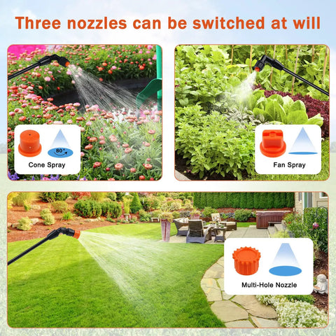 Garden spraying with Four Nozzles Poly Sprayer Boom Wand With One Quarter Inch Brass Fittings For Backpack Sprayer