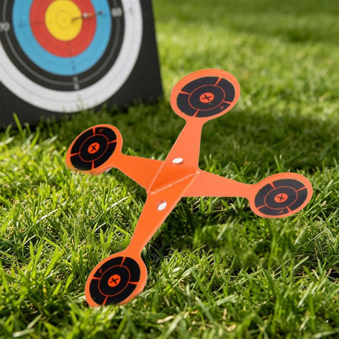 Heavy Duty Spinning Target With Thickened Roller For Indoor Outdoor Fun Includes 10 Paper Pellet Sheets Built Tough For Backyard Park Camping And Family Games