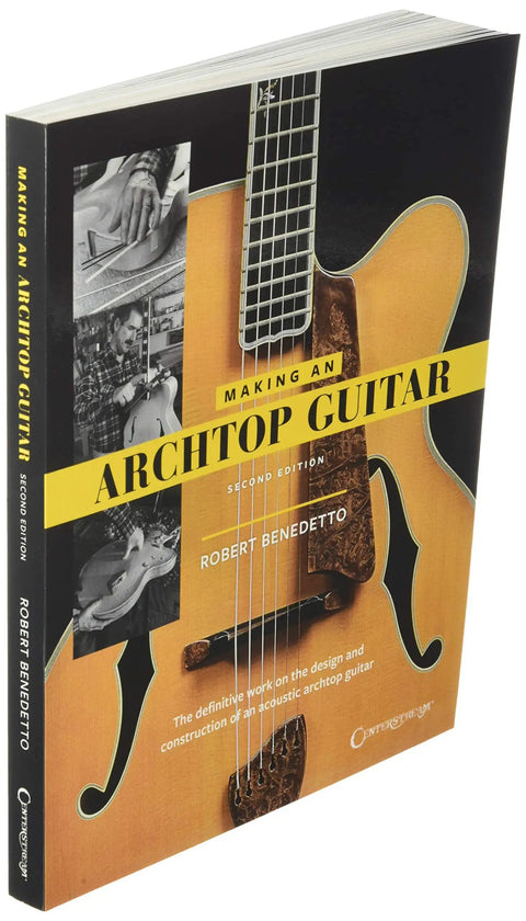 Cover of 'Making an Archtop Guitar' book showing design and construction details for acoustic archtop guitar.