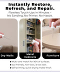 Touch Up Paint Kit With Matte Finish For Cabinets Walls Doors And Furniture Easy Fix Three Shade Beige Repair Kit For Quick Dry Self Priming Low Odor Eco Friendly No Sanding Or Primer Needed 3 Pack application on walls, cabinets, furniture