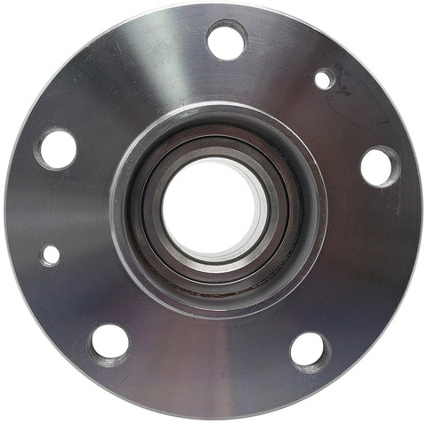 Front view of Rear Wheel Bearing And Hub Assembly For Select Ram Models, Complete OE Replacement, metal construction, 5-bolt design