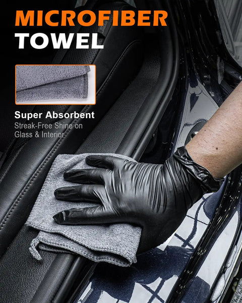 8 Piece Car Interior Detailing Kit For A Fresh Ride With Dashboard Duster Detailing Brush Set Air Vent Brush Cleaning Gel Microfiber Towels And Storage Bag The Quick Easy Clean Gift For Men microfiber towel cleaning car seat and trim