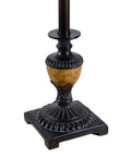 Emily Crackle Bronze Lamp Set, vintage fluted base detail with crackle finish