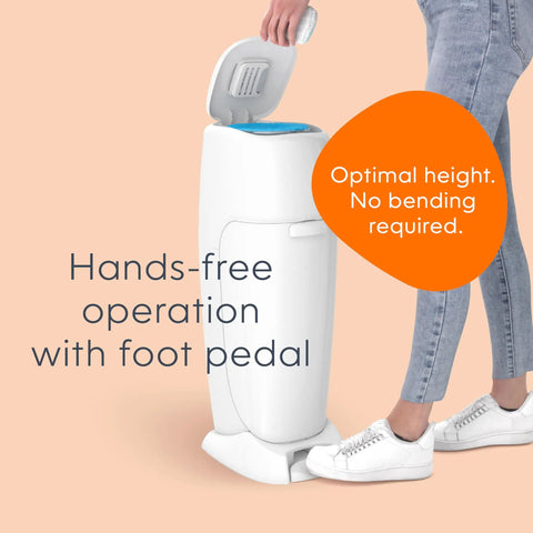 Registry Gift Set Includes Complete Diaper Pail With Foot Pedal Odor Control System 8 Refill Bags And 1 Carbon Filter Perfect Starter Kit