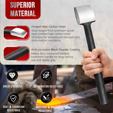 Pro Grade Auto Body Spoon Dolly With 11 Inch Long Handle Perfect For Wing Ding Dent Repair And Metal Shaping In Tight Door Pockets Built To Knock Out Ripples Like Butter On Stubborn Fenders And Quarter Panels