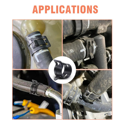 Applications of 75 Piece Spring Hose Clamp Kit With Pliers in automotive hoses and lines