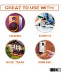 Image showing uses for 12 Gauge Primary Automotive Wire Kit 1000 Ft Total in 10 Color Options with speakers, robotics, model trains, doorbell.