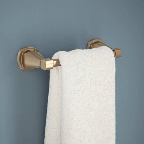 8 Inch Champagne Bronze Wall Mounted Towel Holder For Bathroom And Kitchen Space Saving Towel Bar No Fuss Easy Install