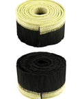 CNC Vacuum Brush for Engraving Machines and Routers, 70mm Wide, 2m Long, Dust Shoe Cover showing rolled nylon bristles, black